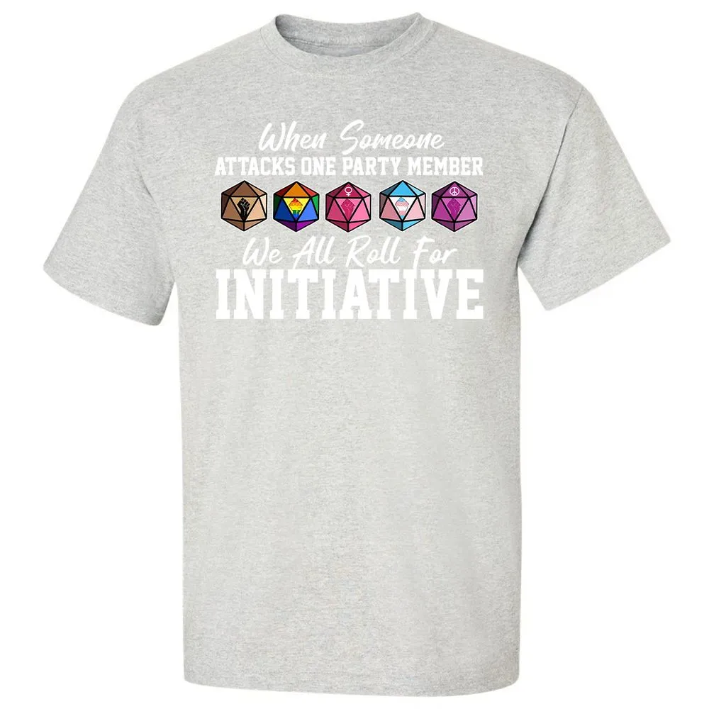 LGBT Roll For Initiative Classic Unisex T-Shirt - Ash - 2