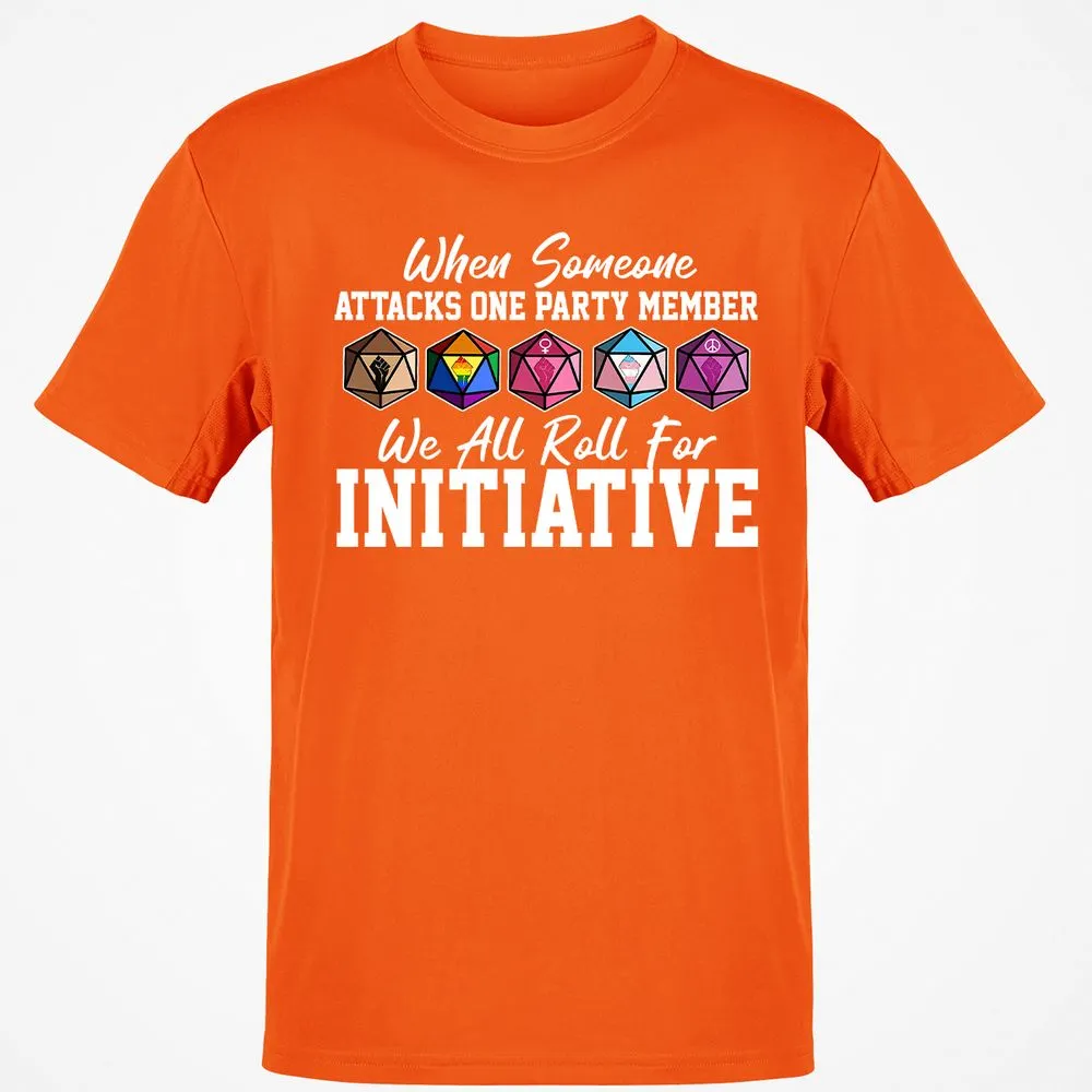 LGBT Roll For Initiative Classic Unisex T-Shirt - Orange - 8