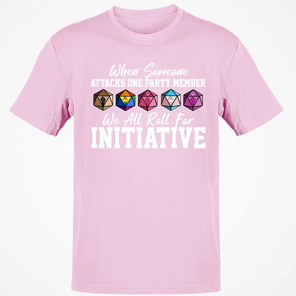 LGBT Roll For Initiative Classic Unisex T-Shirt - Light Pink - 5