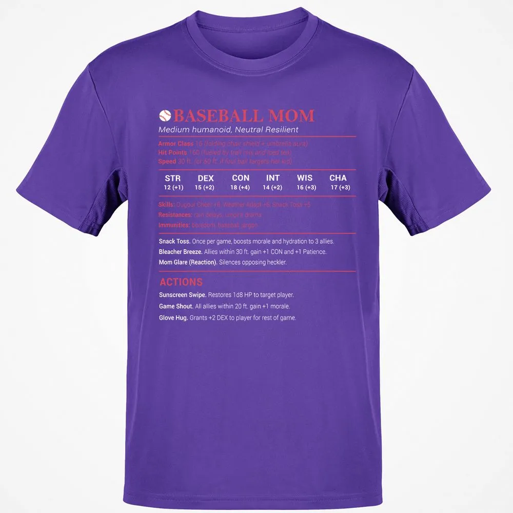 Baseball Mom Classic Unisex T-Shirt - Purple - 9