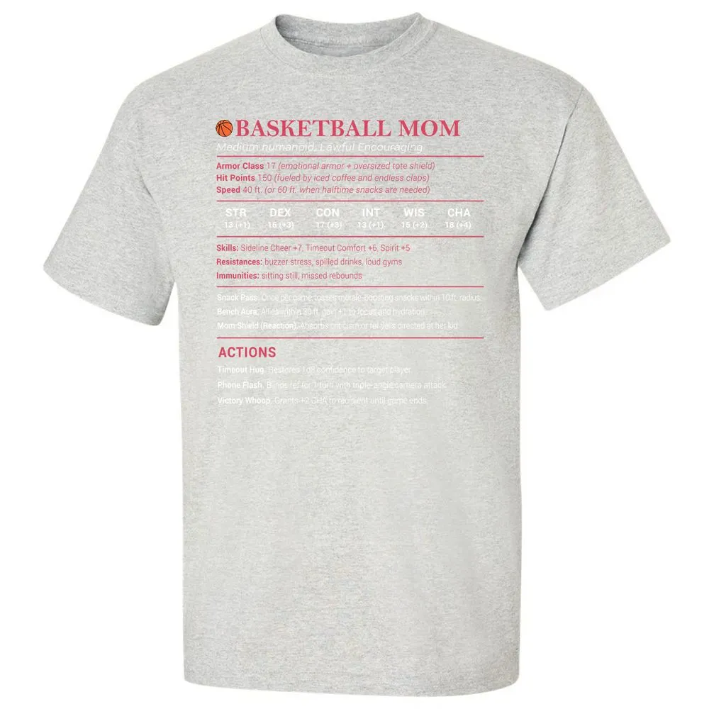 Basketball Mom Classic Unisex T-Shirt - Ash - 2