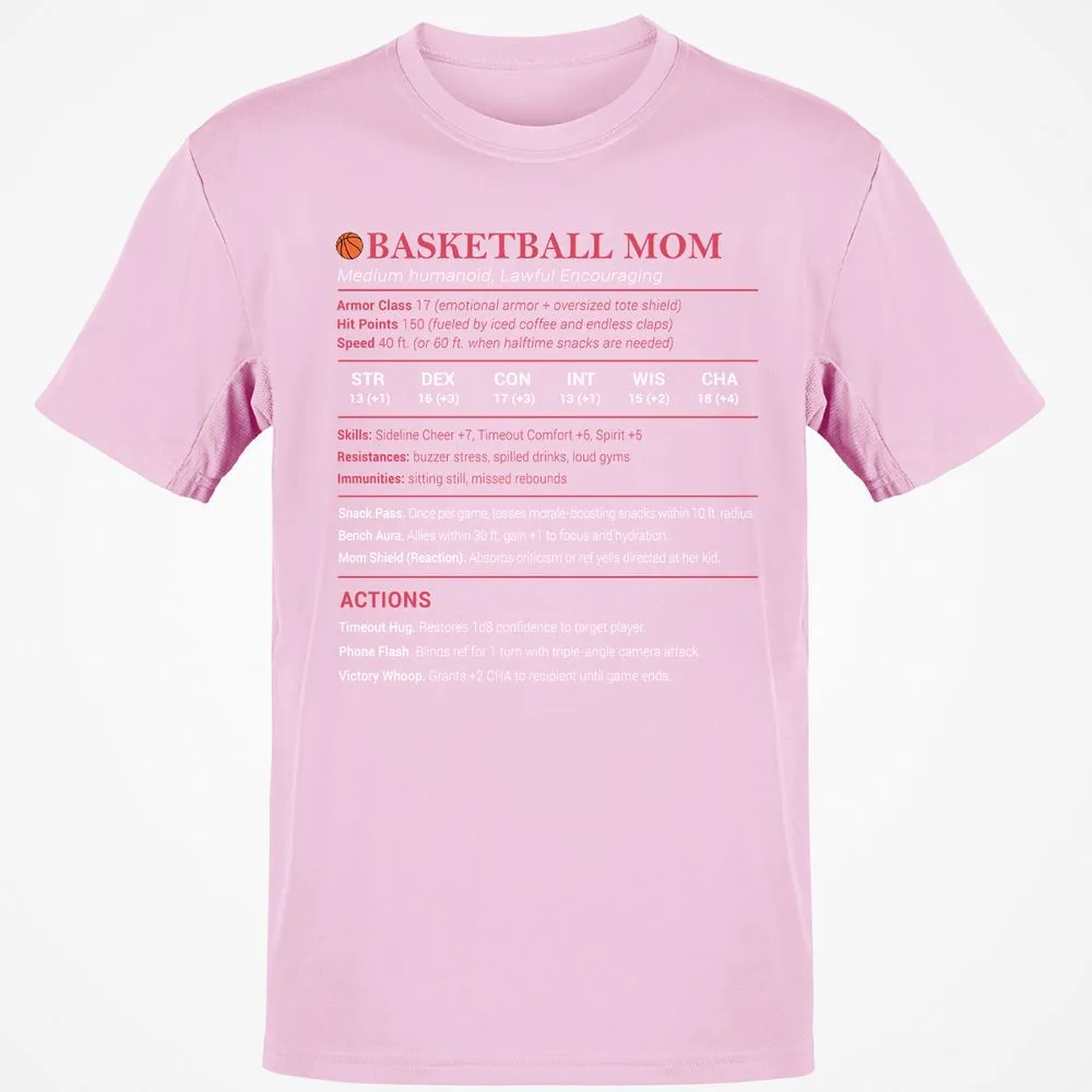 Basketball Mom Classic Unisex T-Shirt - Light Pink - 5