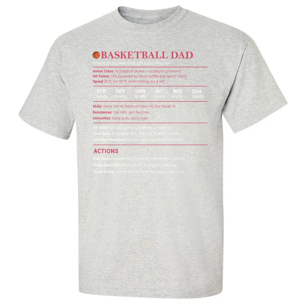 Basketball Dad Classic Unisex T-Shirt - Ash - 2