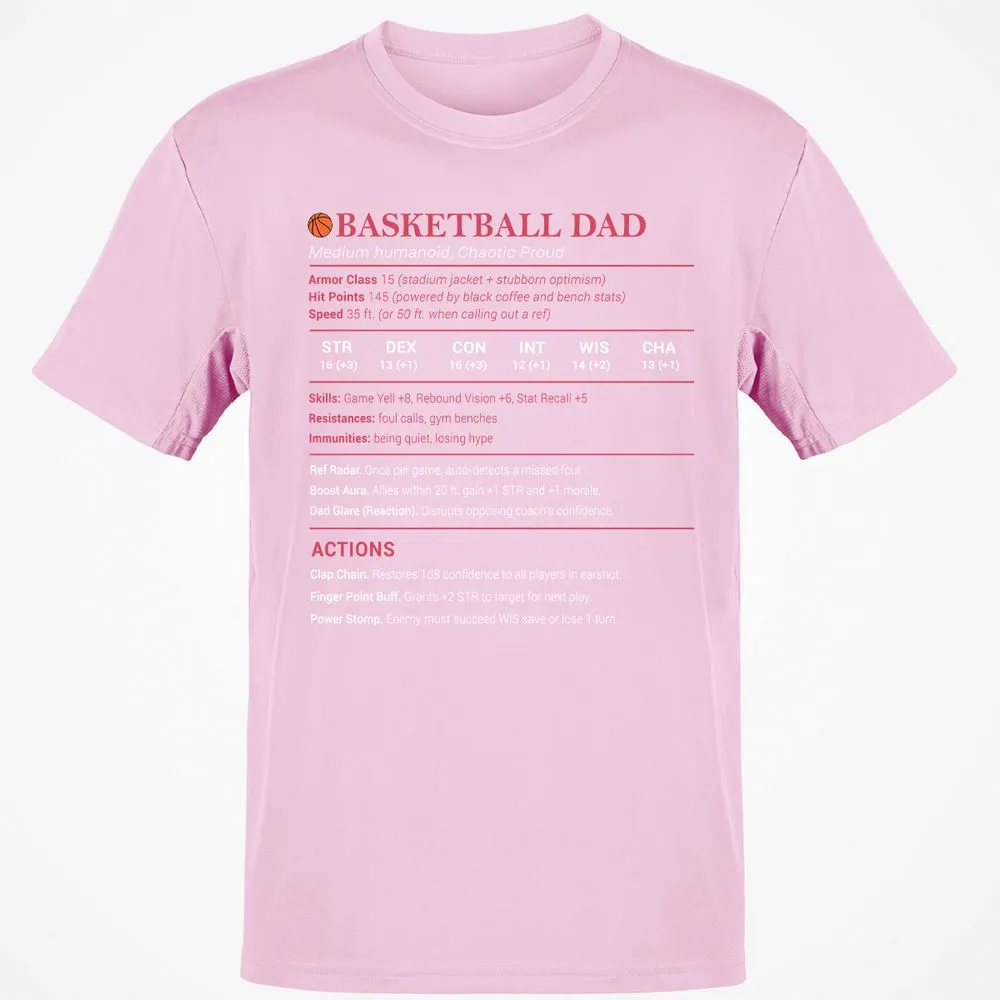 Basketball Dad Classic Unisex T-Shirt - Light Pink - 5