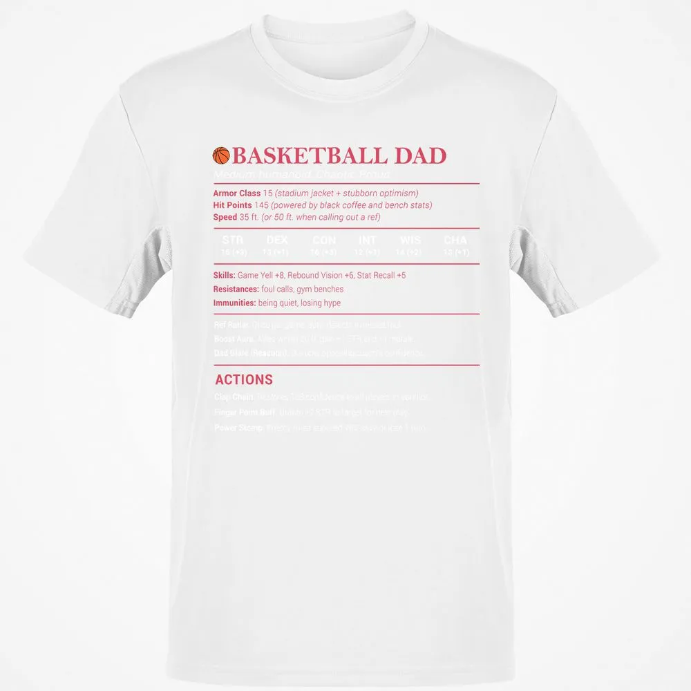 Basketball Dad Classic Unisex T-Shirt - White - 12