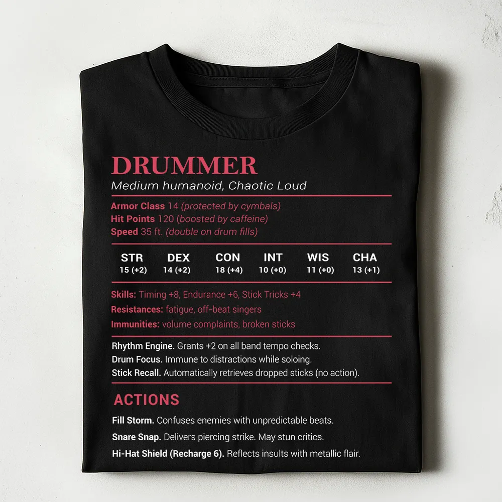 Drummer Classic Unisex T-Shirt - 1