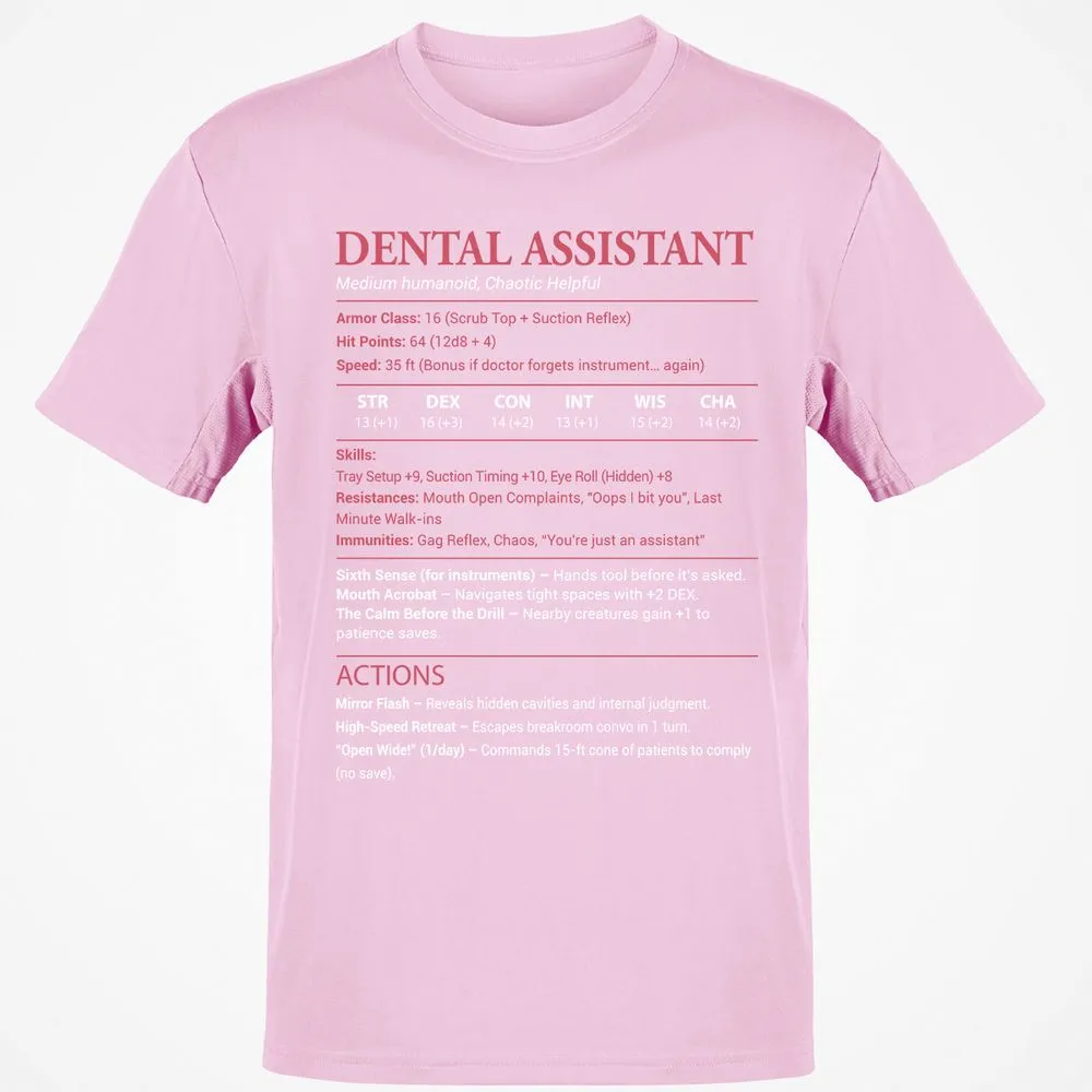 Dental Assistant Classic Unisex T-Shirt - Light Pink - 5