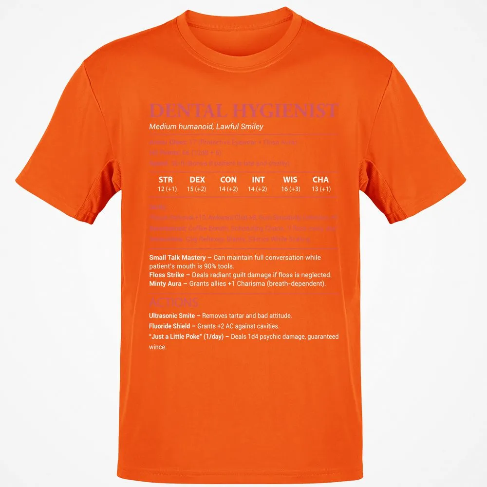 Dental Hygienist Classic Unisex T-Shirt - Orange - 8