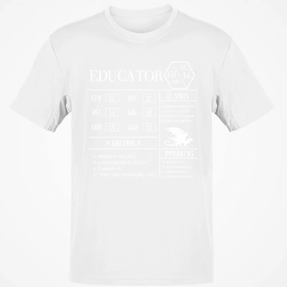Educator New Classic Unisex T-Shirt - White - 12
