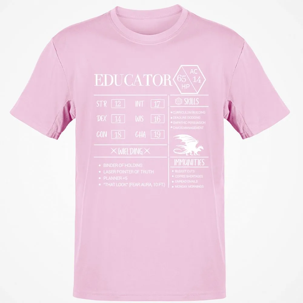 Educator New Classic Unisex T-Shirt - Light Pink - 5