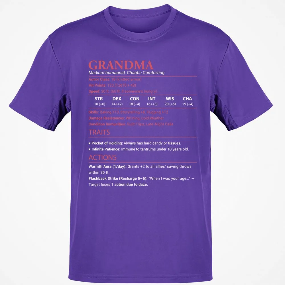 Grandma Stats Classic Unisex T-Shirt - Purple - 9