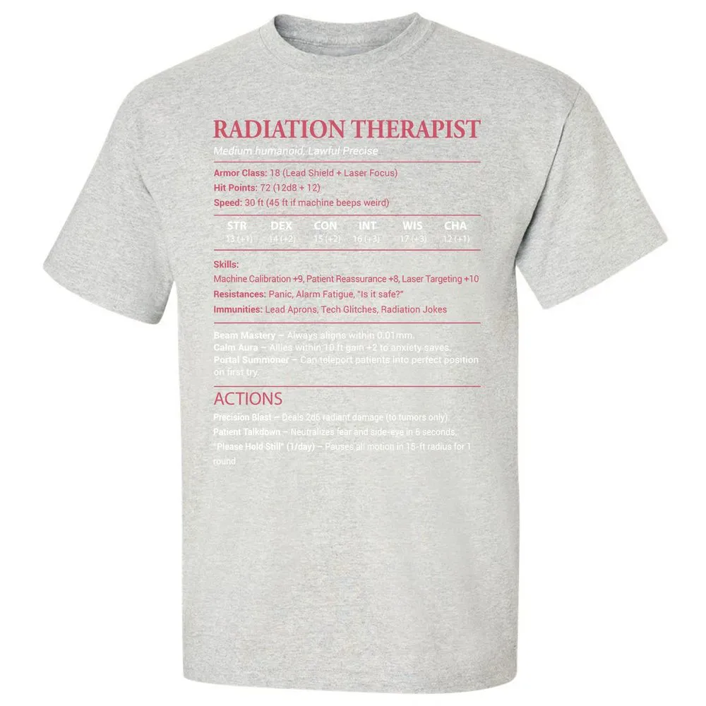 Radiation Therapist Classic Unisex T-Shirt - Ash - 2