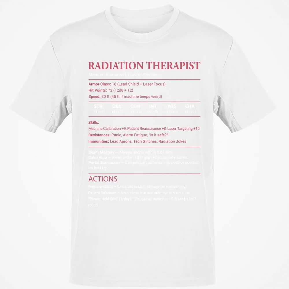 Radiation Therapist Classic Unisex T-Shirt - White - 12