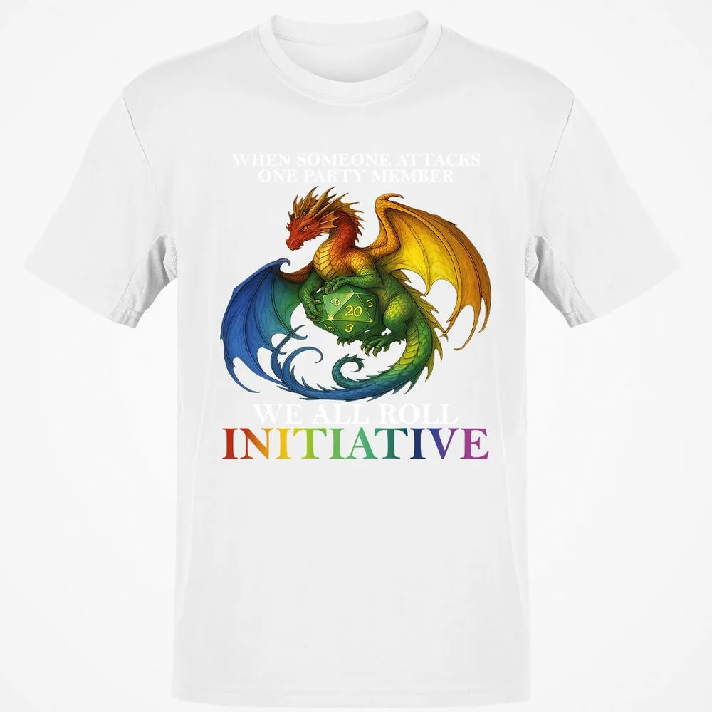 Dragon Roll For Initiative Classic Unisex T-Shirt - White - 12
