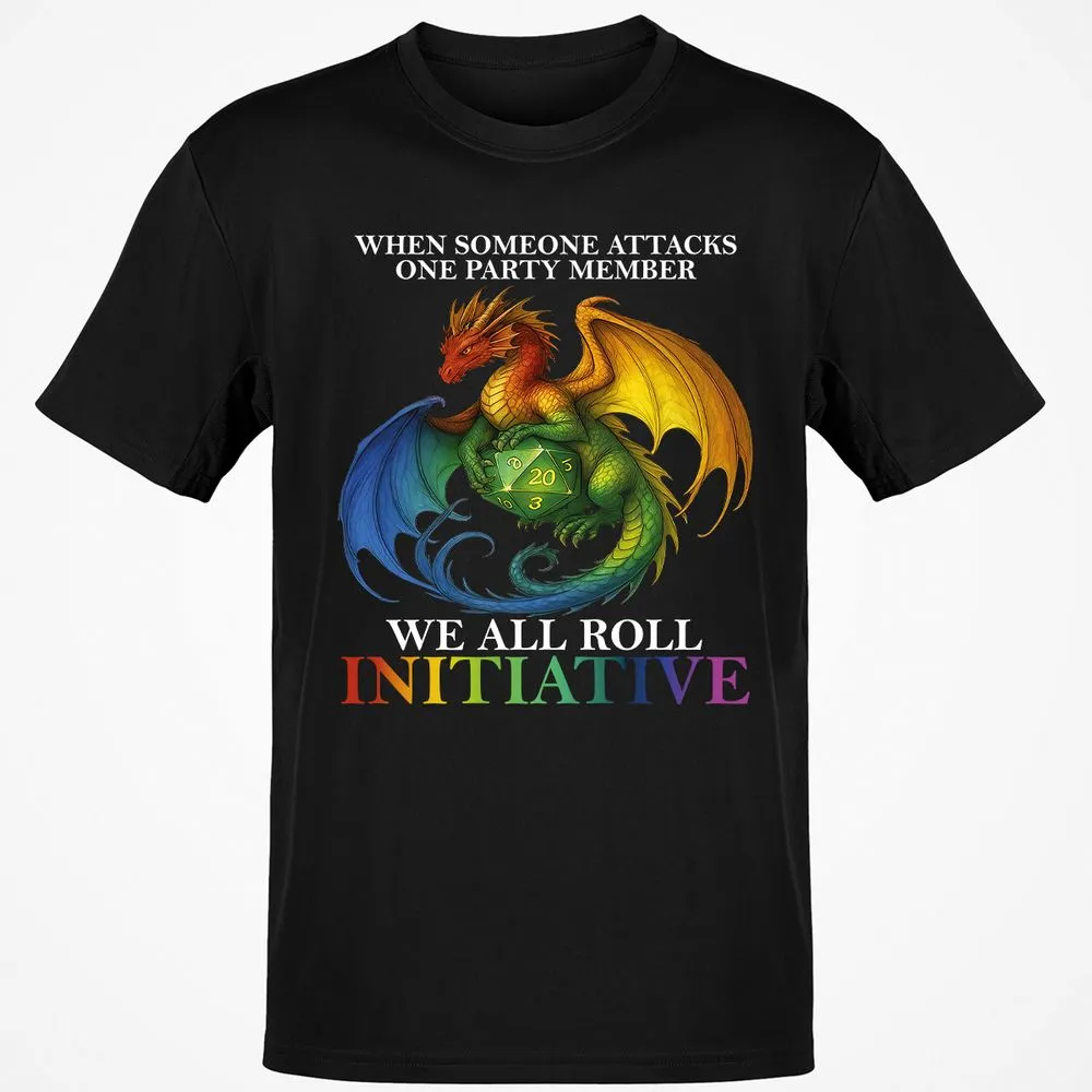 Dragon Roll For Initiative Classic Unisex T-Shirt - Black - 1