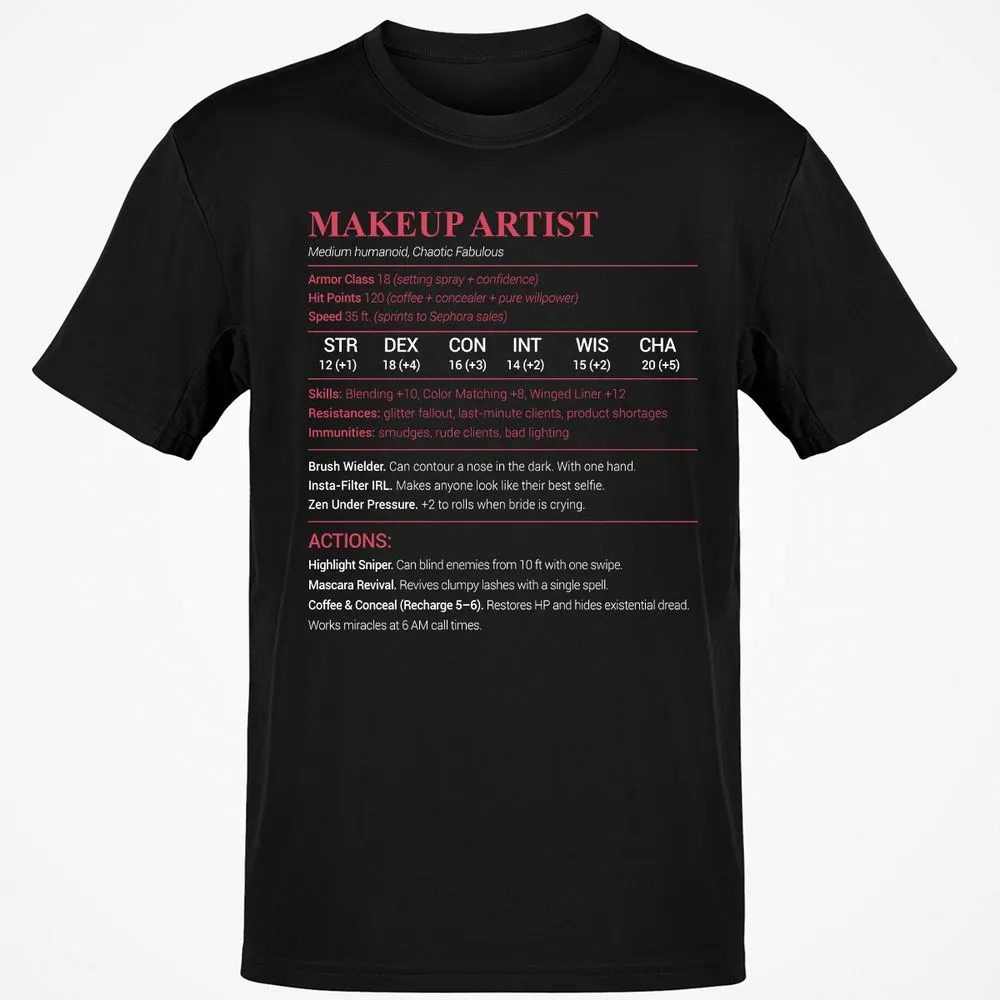 Makeup Artist Classic Unisex T-Shirt - Black - 1