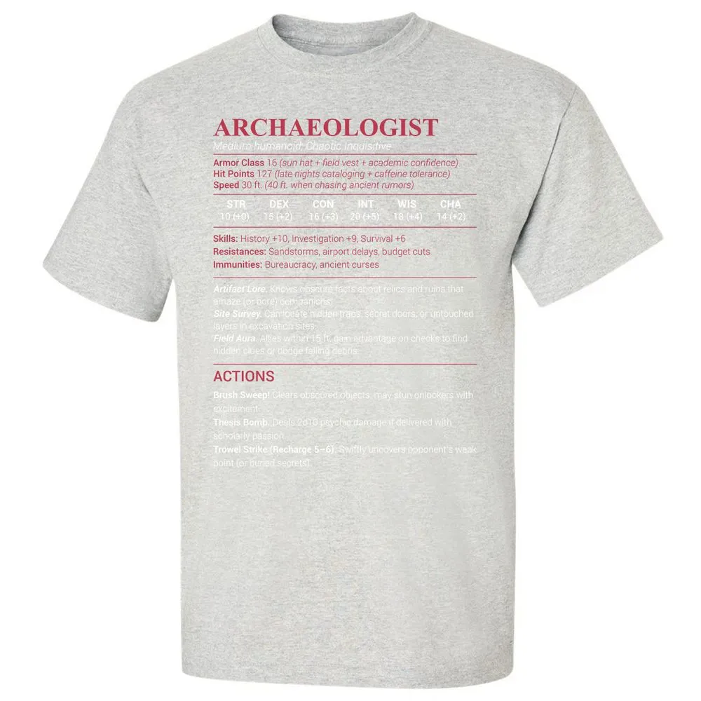 ARCHAEOLOGIST Classic Unisex T-Shirt - Ash - 2