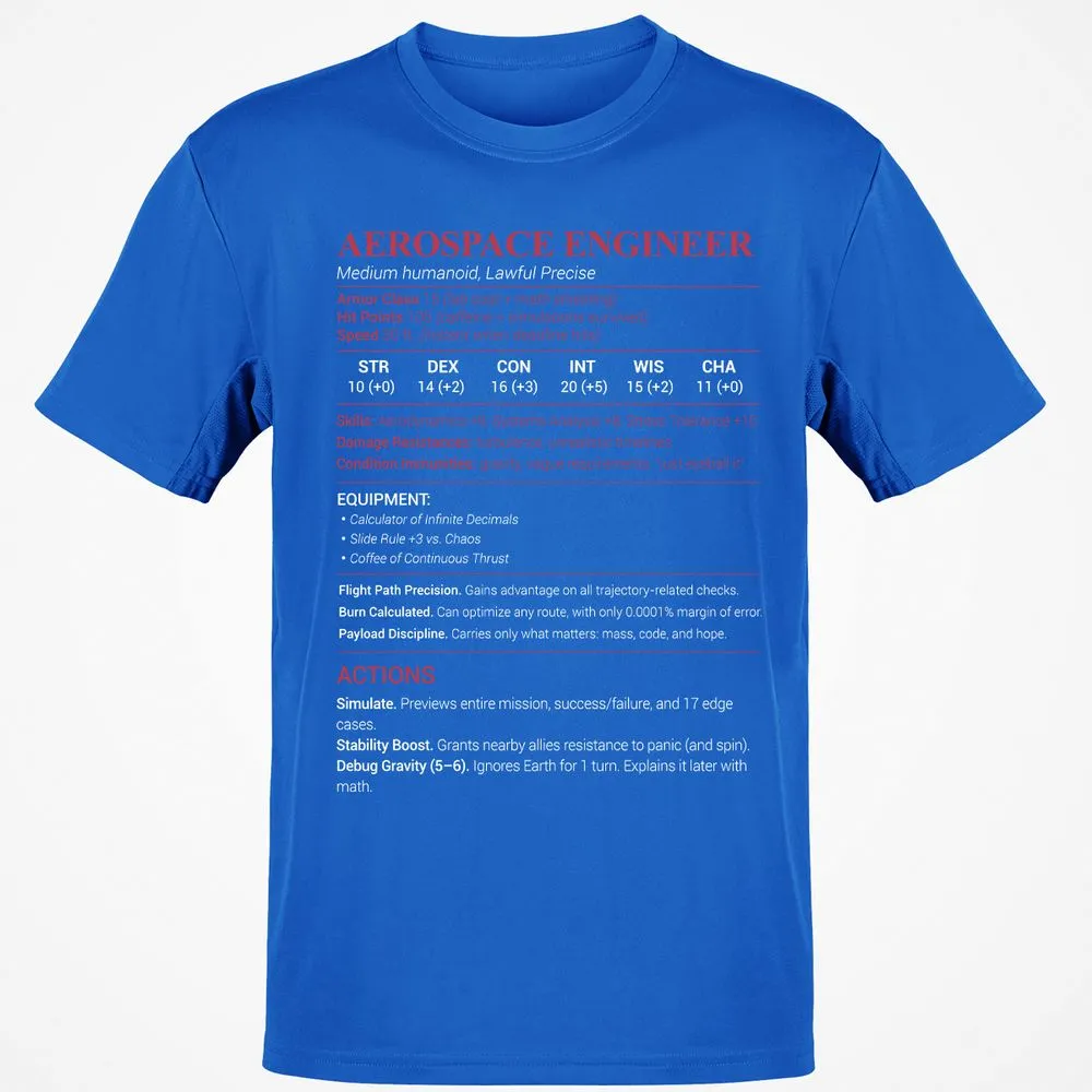 Aerospace Engineer Classic Unisex T-Shirt - Royal - 11