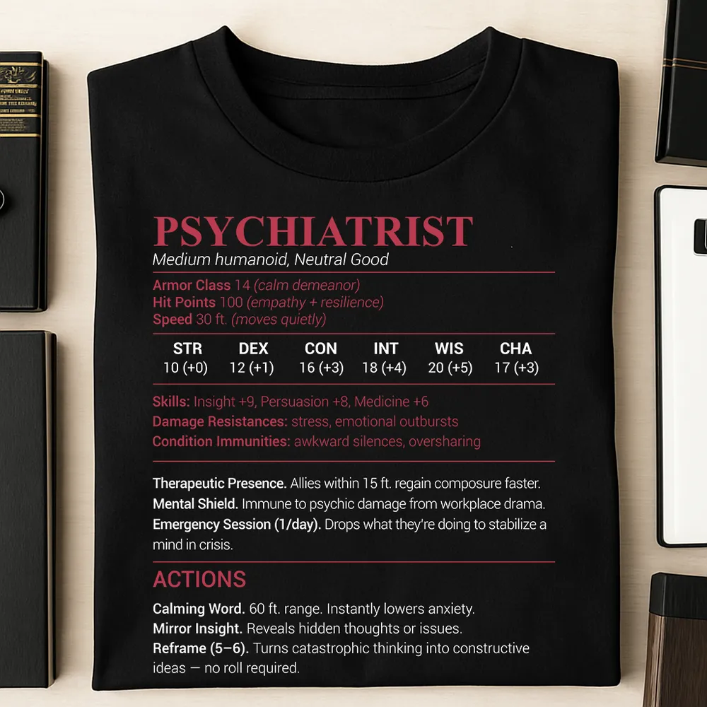 Psychiatrist Stats Classic Unisex T-Shirt - 1