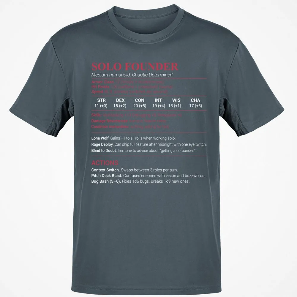 Solo Founder Classic Unisex T-Shirt - Charcoal - 3