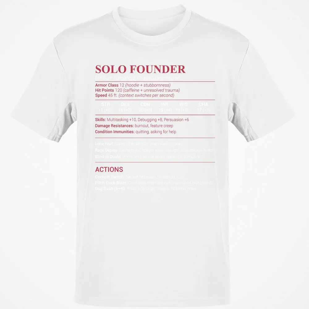 Solo Founder Classic Unisex T-Shirt - White - 12