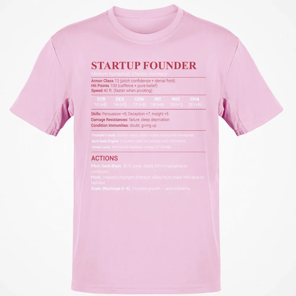 Startup Founder Classic Unisex T-Shirt - Light Pink - 5