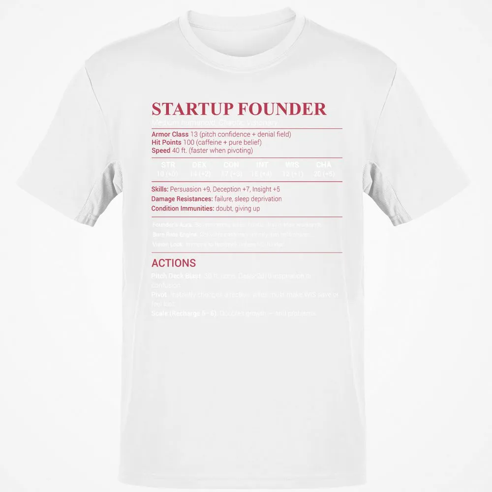 Startup Founder Classic Unisex T-Shirt - White - 12