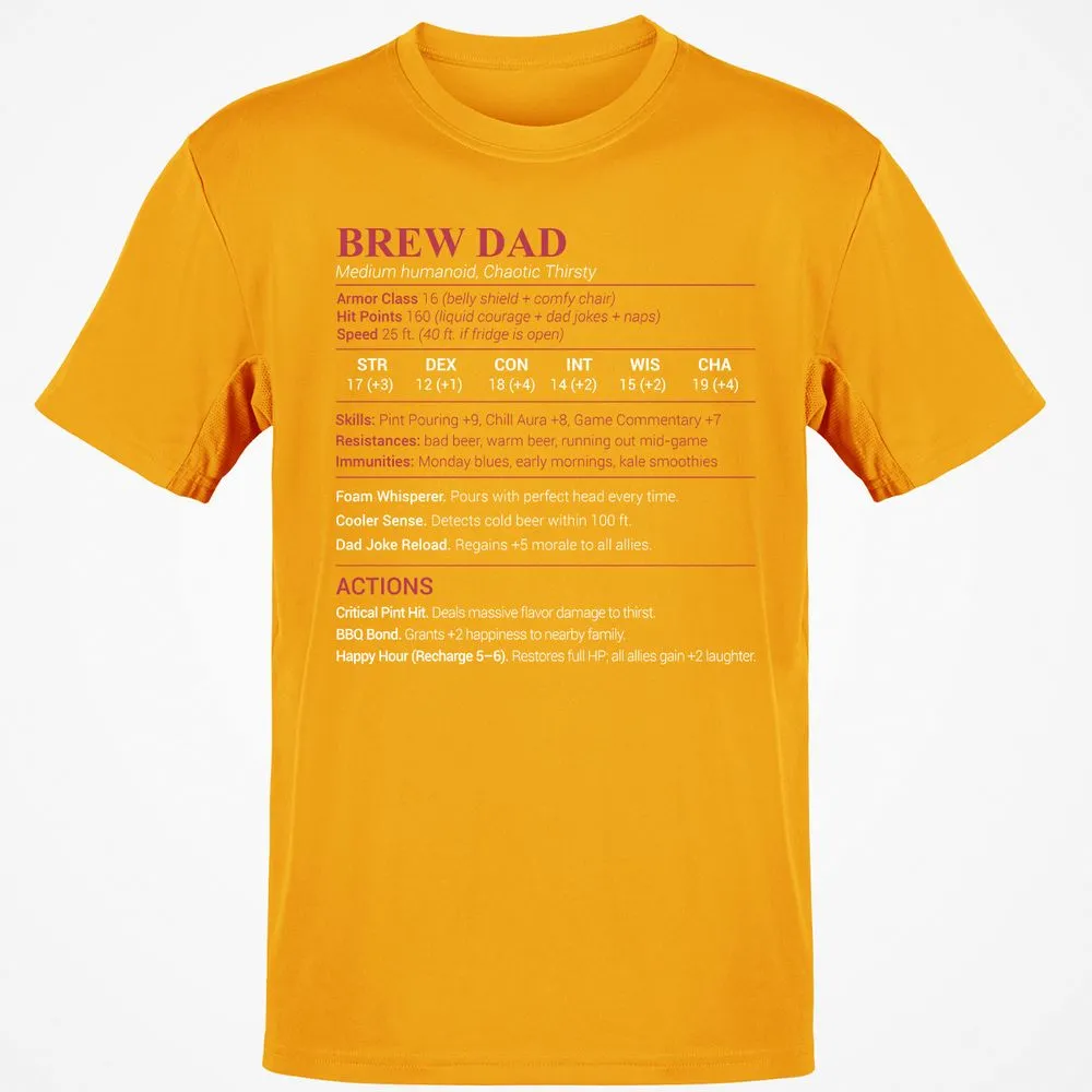 Brew Dad Classic Unisex T-Shirt - Gold - 4