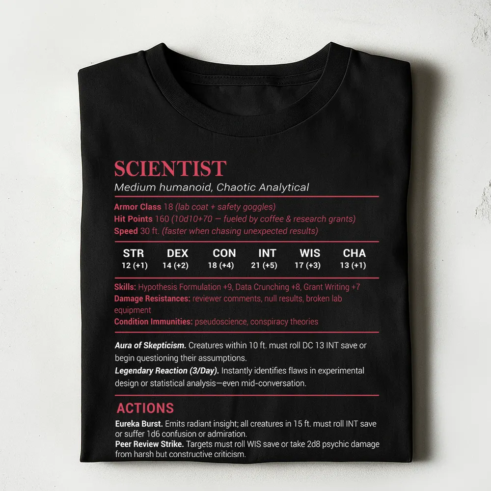 Scientist Stats Classic Unisex T-Shirt - 1