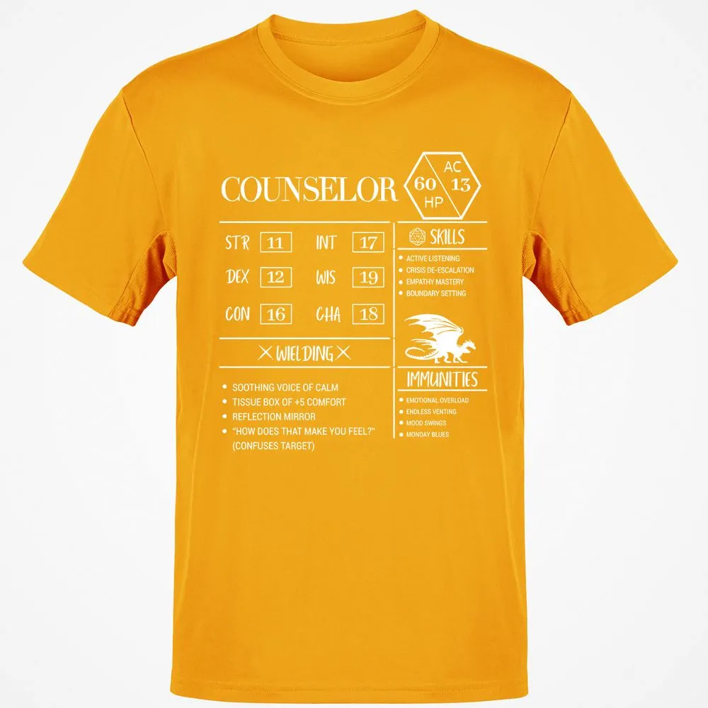 Counselor New Classic Unisex T-Shirt - Gold - 4