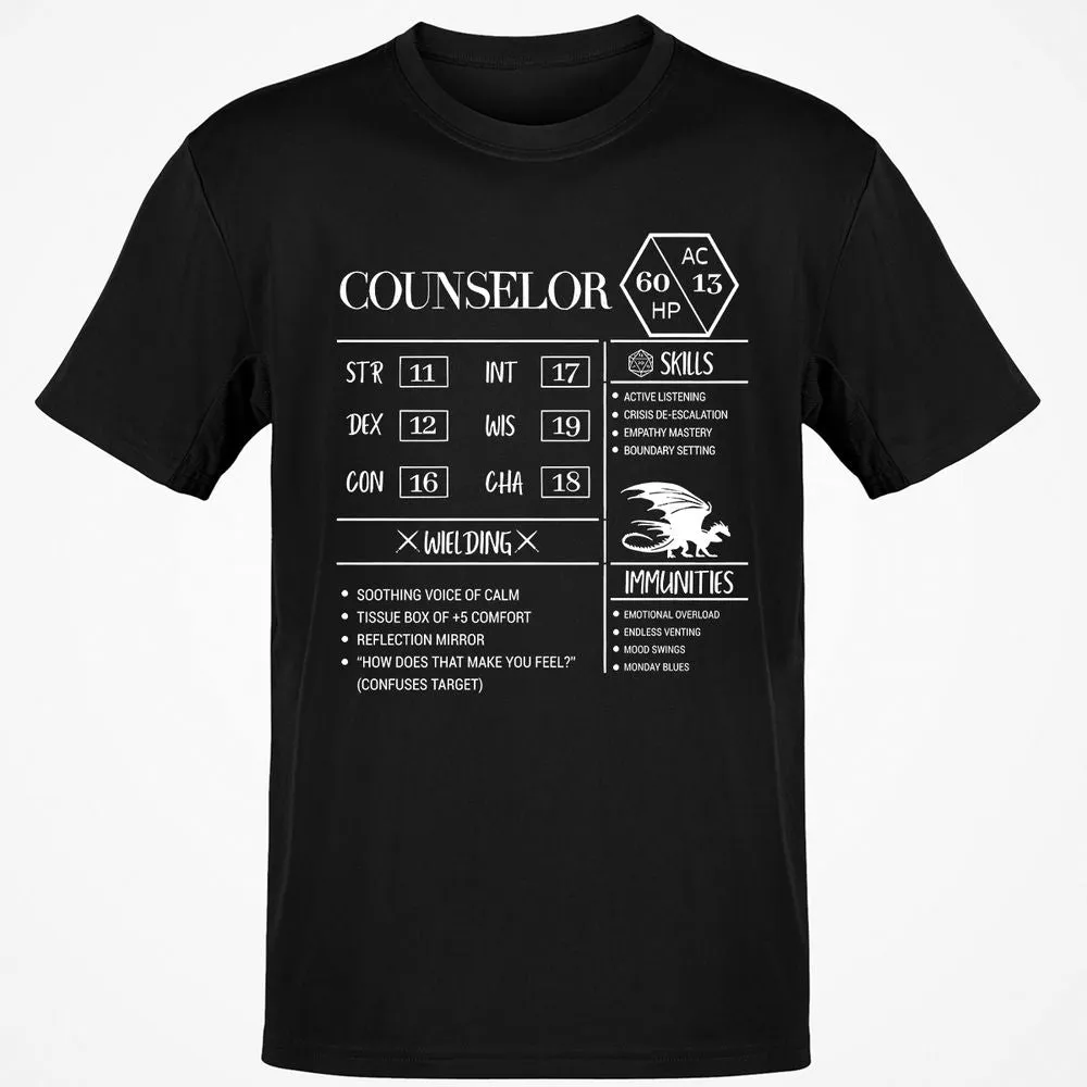 Counselor New Classic Unisex T-Shirt - Black - 1