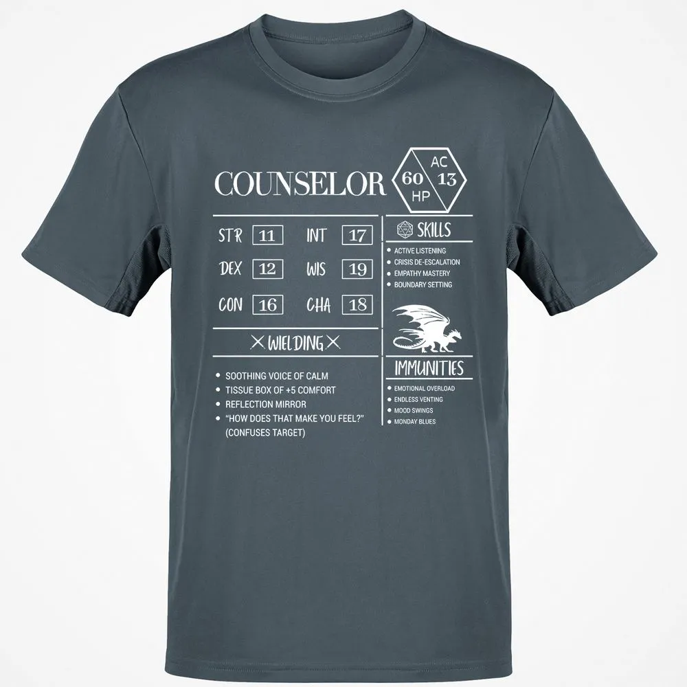 Counselor New Classic Unisex T-Shirt - Charcoal - 3