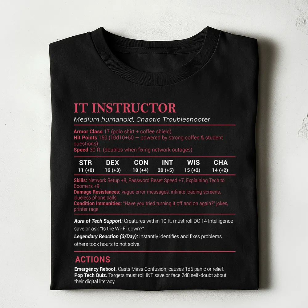 IT Instructor Classic Unisex T-Shirt - 1