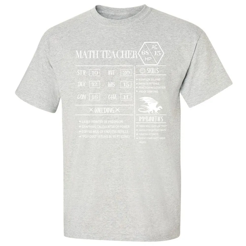 Math Teacher New Classic Unisex T-Shirt - Ash - 2