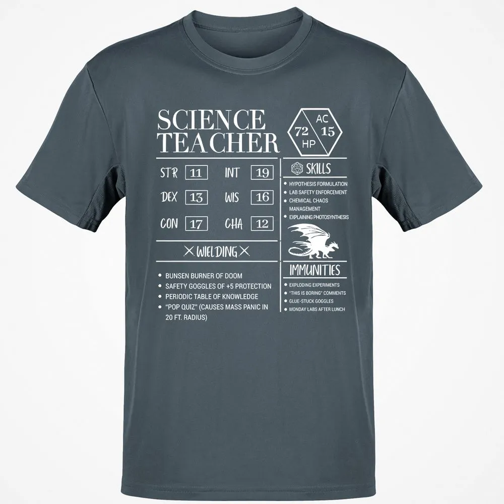 Science Teacher New Classic Unisex T-Shirt - Charcoal - 3