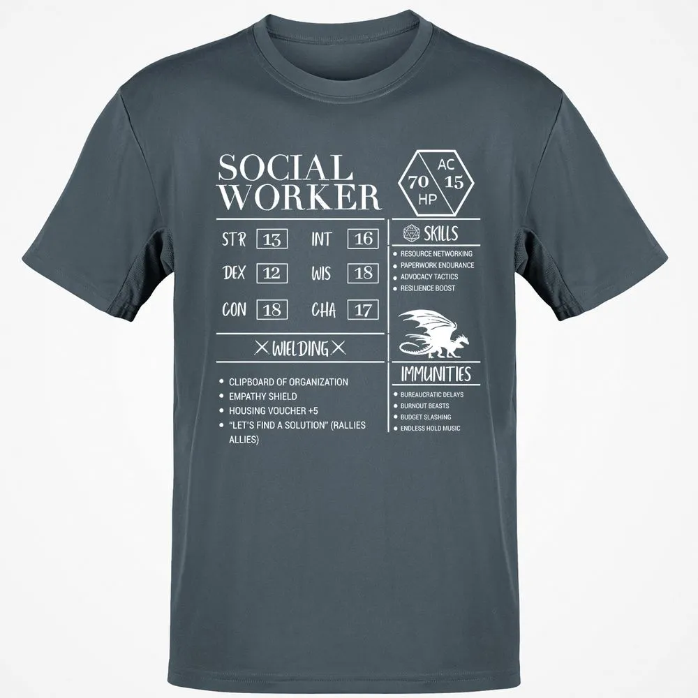 Social Worker New Classic Unisex T-Shirt - Charcoal - 3