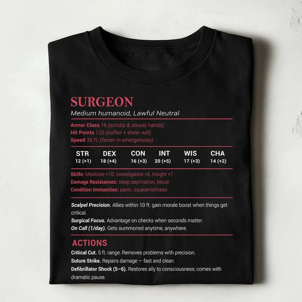 Surgeon Stats Classic Unisex T-Shirt - 1