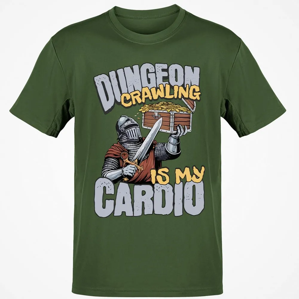 Dungeon Crawling Is My Cardio Classic Unisex T-Shirt - Military Green - 6