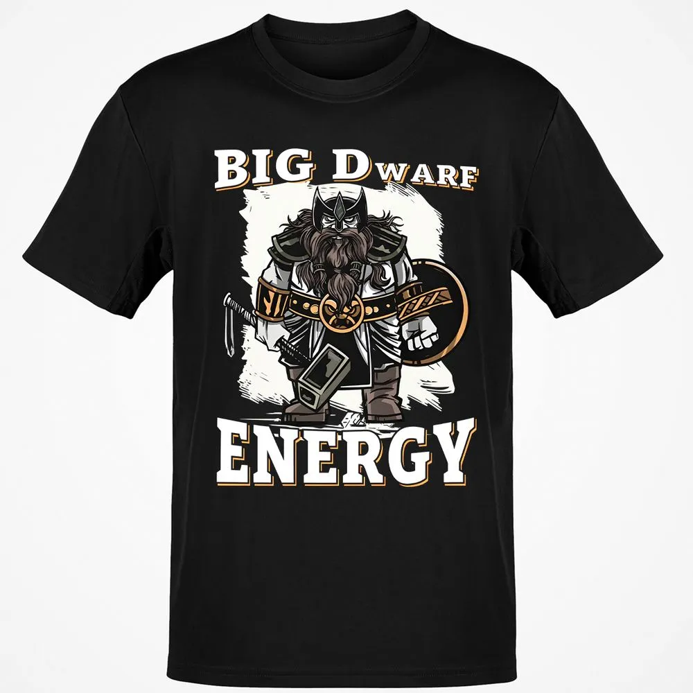 Big Dwarf Energy Classic Unisex T-Shirt - Black - 1