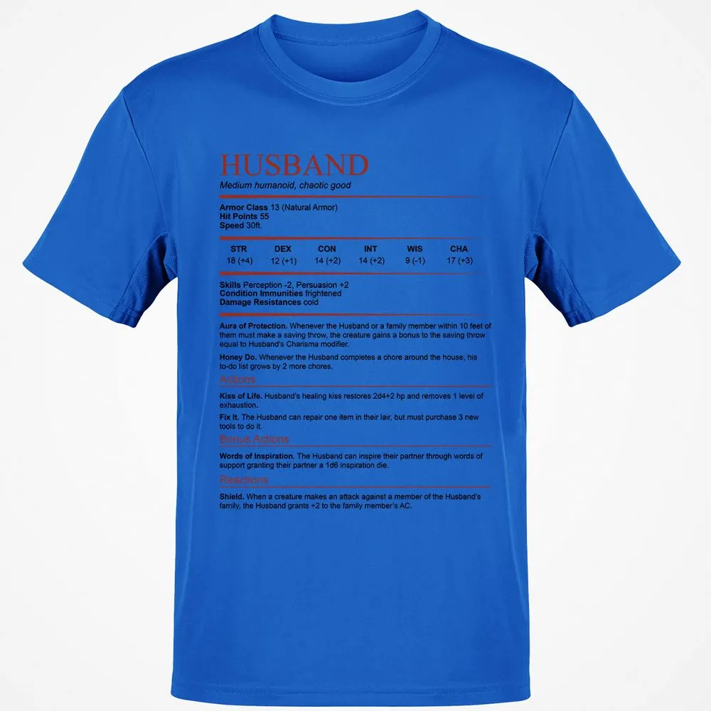 Husband White Classic Unisex T-Shirt - Royal - 11