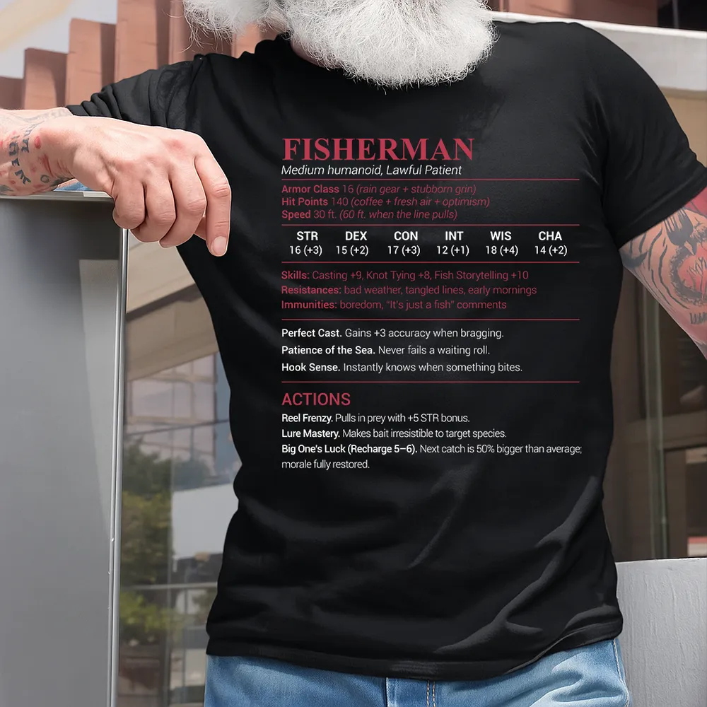 Fisherman Stats Classic Unisex T-Shirt - 1