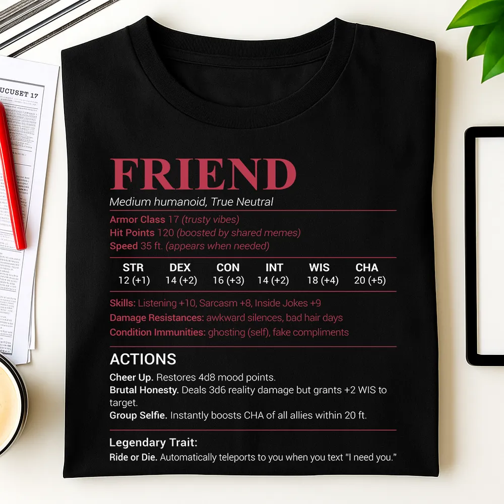 Friend Stats Classic Unisex T-Shirt - 1
