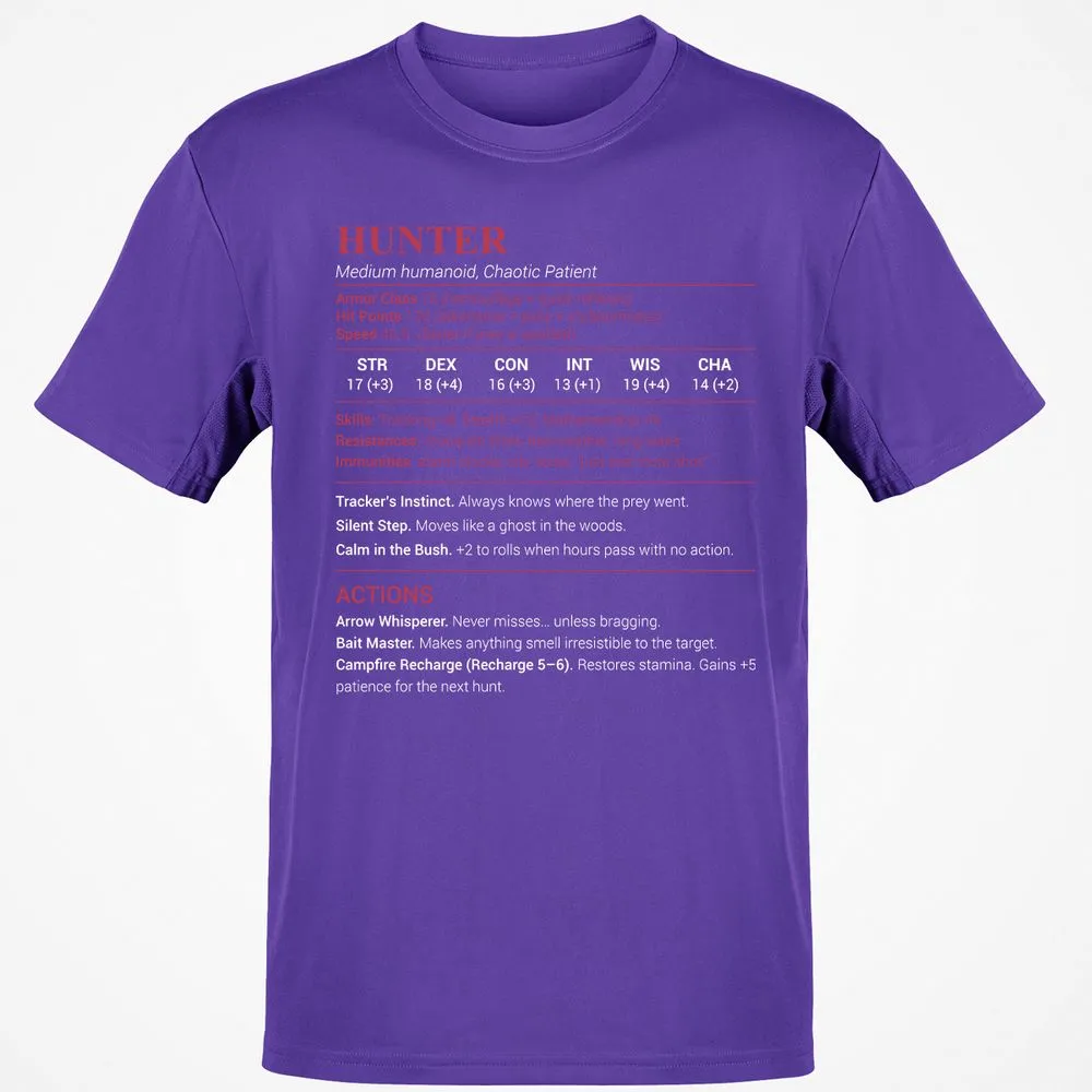 Hunter Stats Classic Unisex T-Shirt - Purple - 9