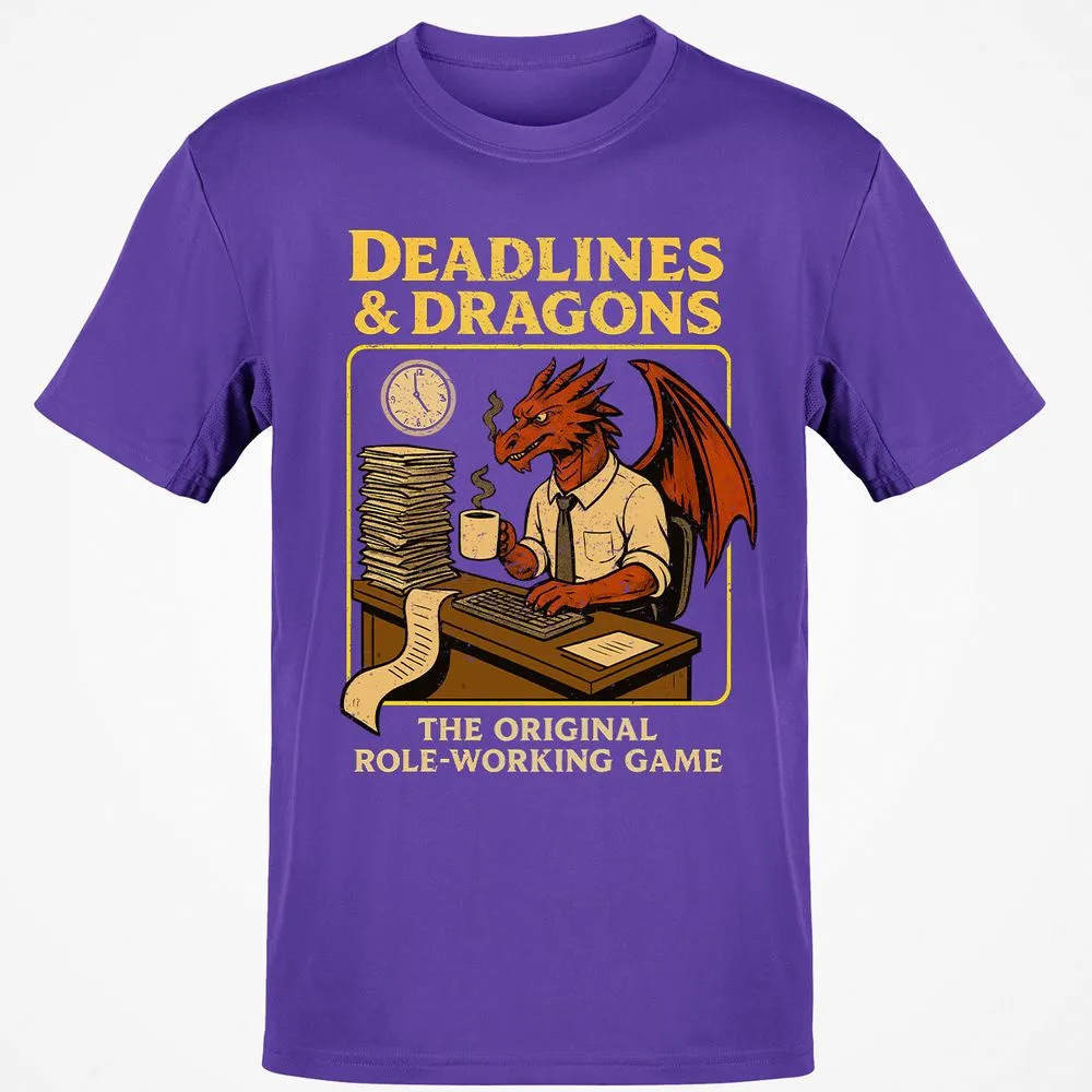 Deadlines & Dragons (Office Staff) Classic Unisex T-Shirt - Purple - 9