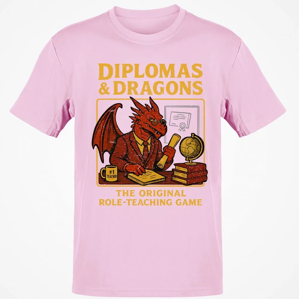 Diplomas & Dragons Classic Unisex T-Shirt - Light Pink - 5