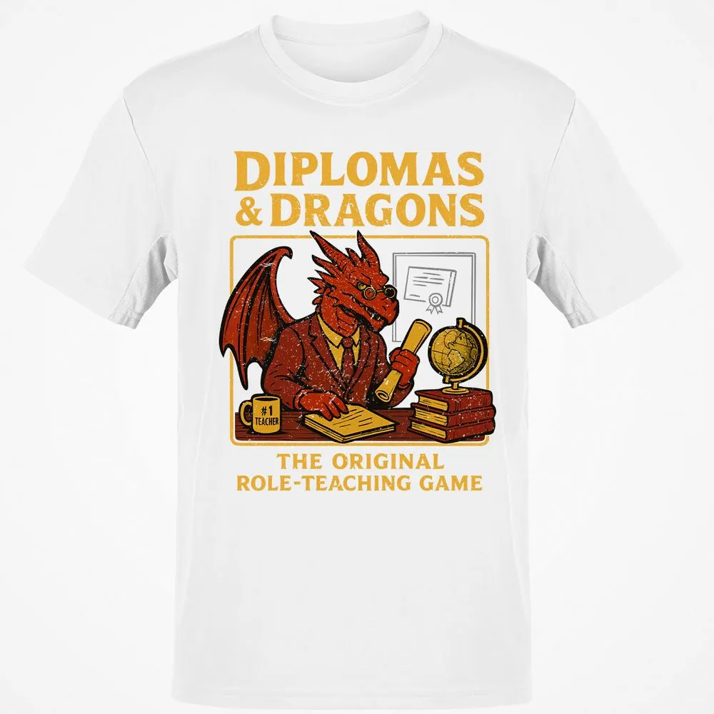 Diplomas & Dragons Classic Unisex T-Shirt - White - 12