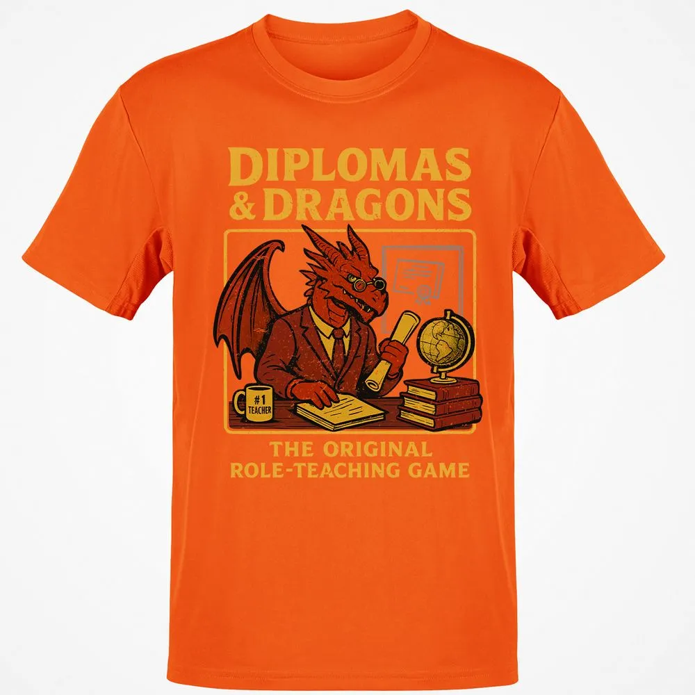 Diplomas & Dragons Classic Unisex T-Shirt - Orange - 8