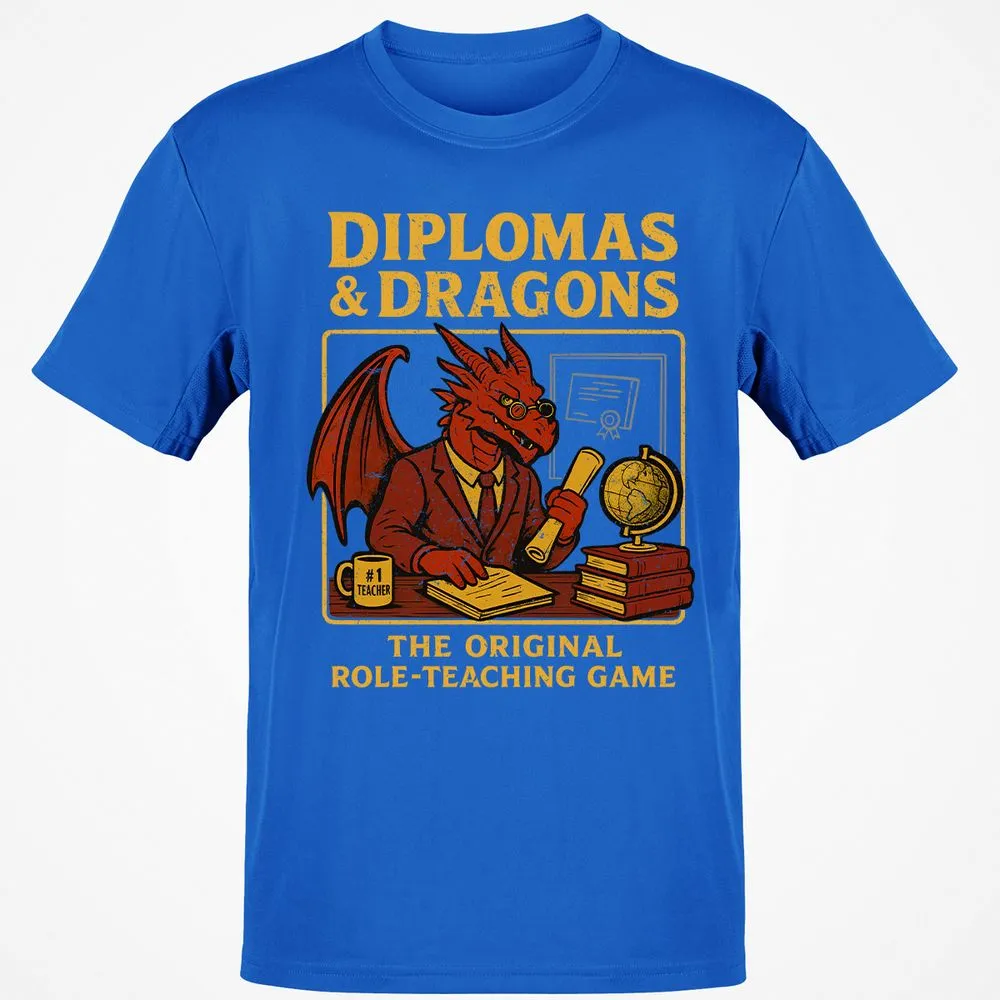 Diplomas & Dragons Classic Unisex T-Shirt - Royal - 11