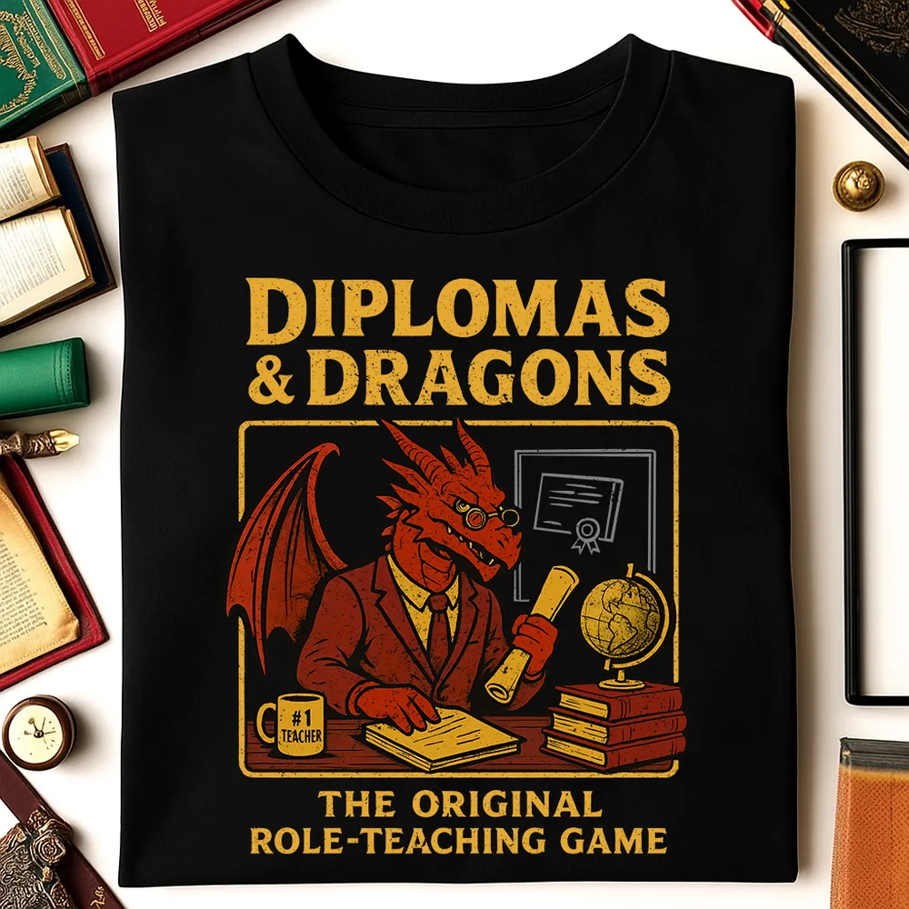 Diplomas & Dragons Teacher Classic Unisex T-Shirt - 1