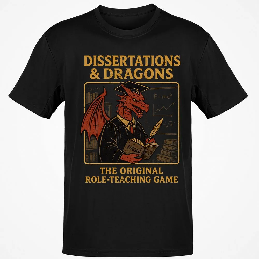 Disserations & Dragons Classic Unisex T-Shirt - Black - 1